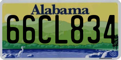 AL license plate 66CL834