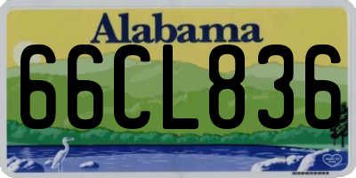 AL license plate 66CL836