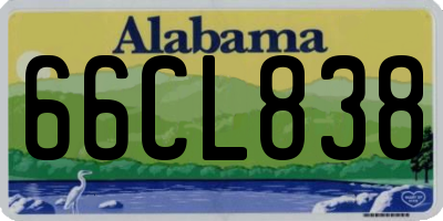 AL license plate 66CL838