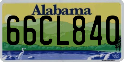 AL license plate 66CL840