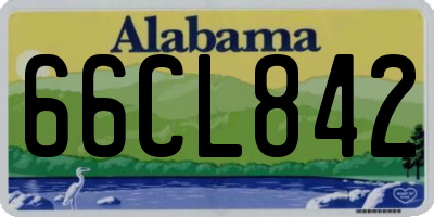 AL license plate 66CL842