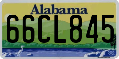 AL license plate 66CL845
