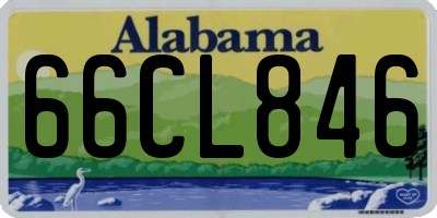 AL license plate 66CL846