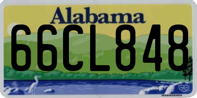 AL license plate 66CL848