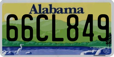 AL license plate 66CL849
