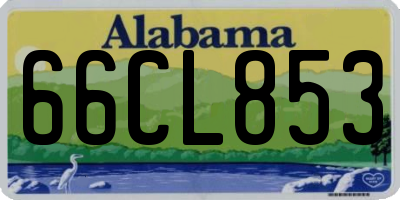 AL license plate 66CL853