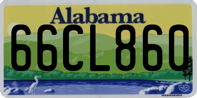 AL license plate 66CL860