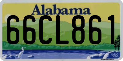AL license plate 66CL861