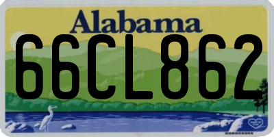 AL license plate 66CL862