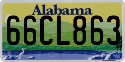 AL license plate 66CL863