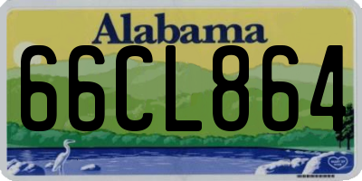 AL license plate 66CL864