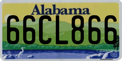 AL license plate 66CL866