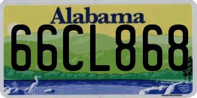 AL license plate 66CL868