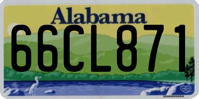 AL license plate 66CL871
