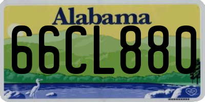AL license plate 66CL880