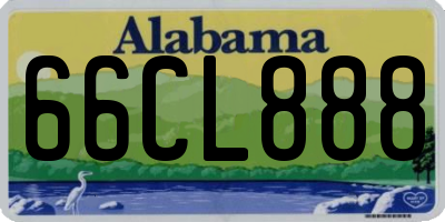 AL license plate 66CL888