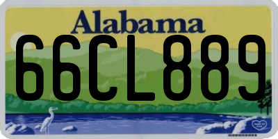 AL license plate 66CL889