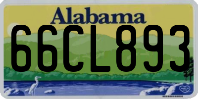 AL license plate 66CL893