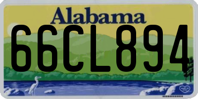 AL license plate 66CL894