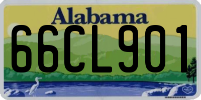 AL license plate 66CL901