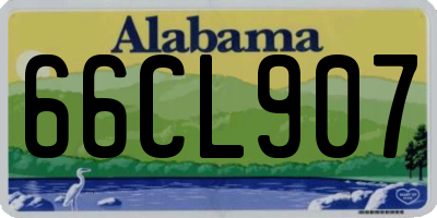 AL license plate 66CL907