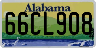 AL license plate 66CL908
