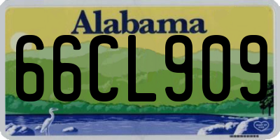 AL license plate 66CL909