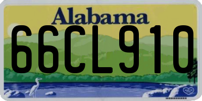 AL license plate 66CL910