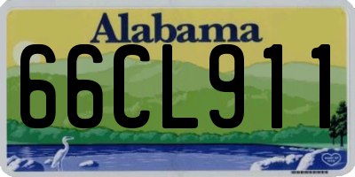 AL license plate 66CL911
