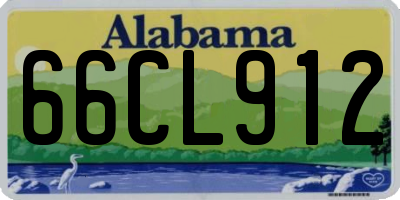 AL license plate 66CL912