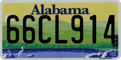 AL license plate 66CL914