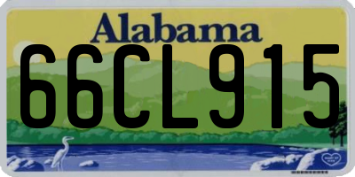 AL license plate 66CL915