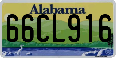 AL license plate 66CL916