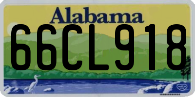 AL license plate 66CL918