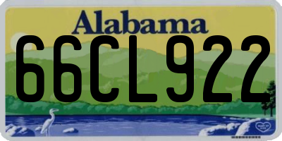 AL license plate 66CL922