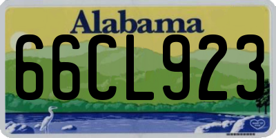 AL license plate 66CL923