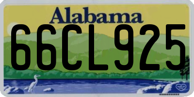 AL license plate 66CL925