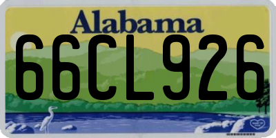 AL license plate 66CL926
