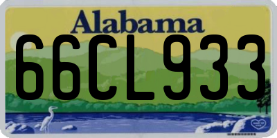 AL license plate 66CL933