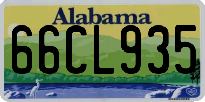 AL license plate 66CL935
