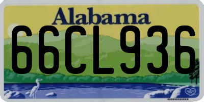 AL license plate 66CL936