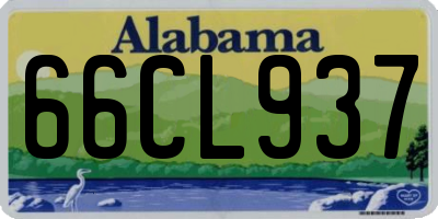 AL license plate 66CL937