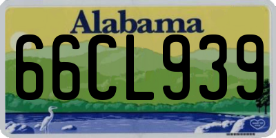 AL license plate 66CL939