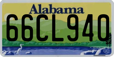 AL license plate 66CL940