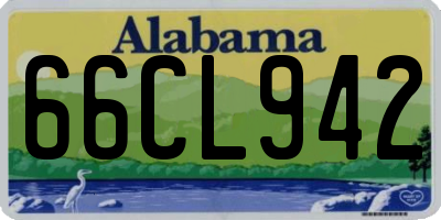AL license plate 66CL942