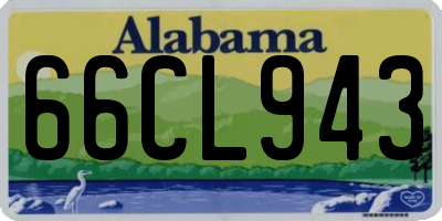 AL license plate 66CL943
