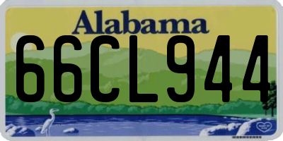 AL license plate 66CL944