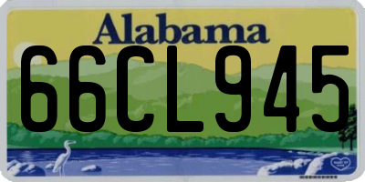 AL license plate 66CL945