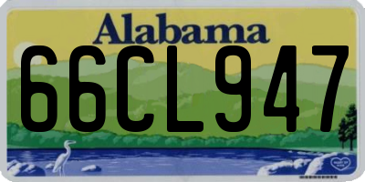 AL license plate 66CL947