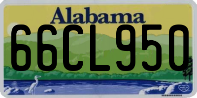 AL license plate 66CL950